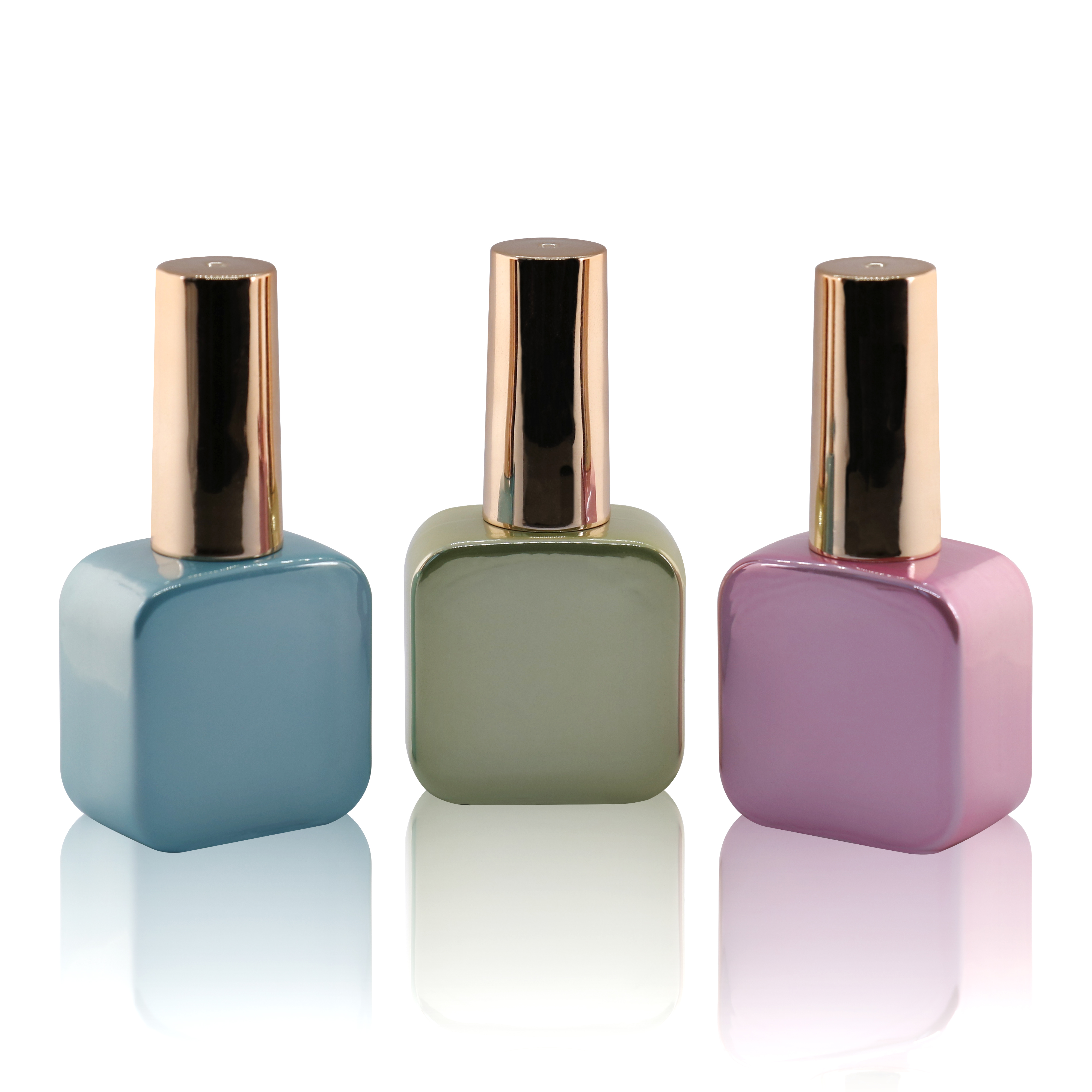 manufacturer wholesale 7ml 8ml 10ml 12ml packaging unique pink empty cosmetic gel nail polish glass bottles