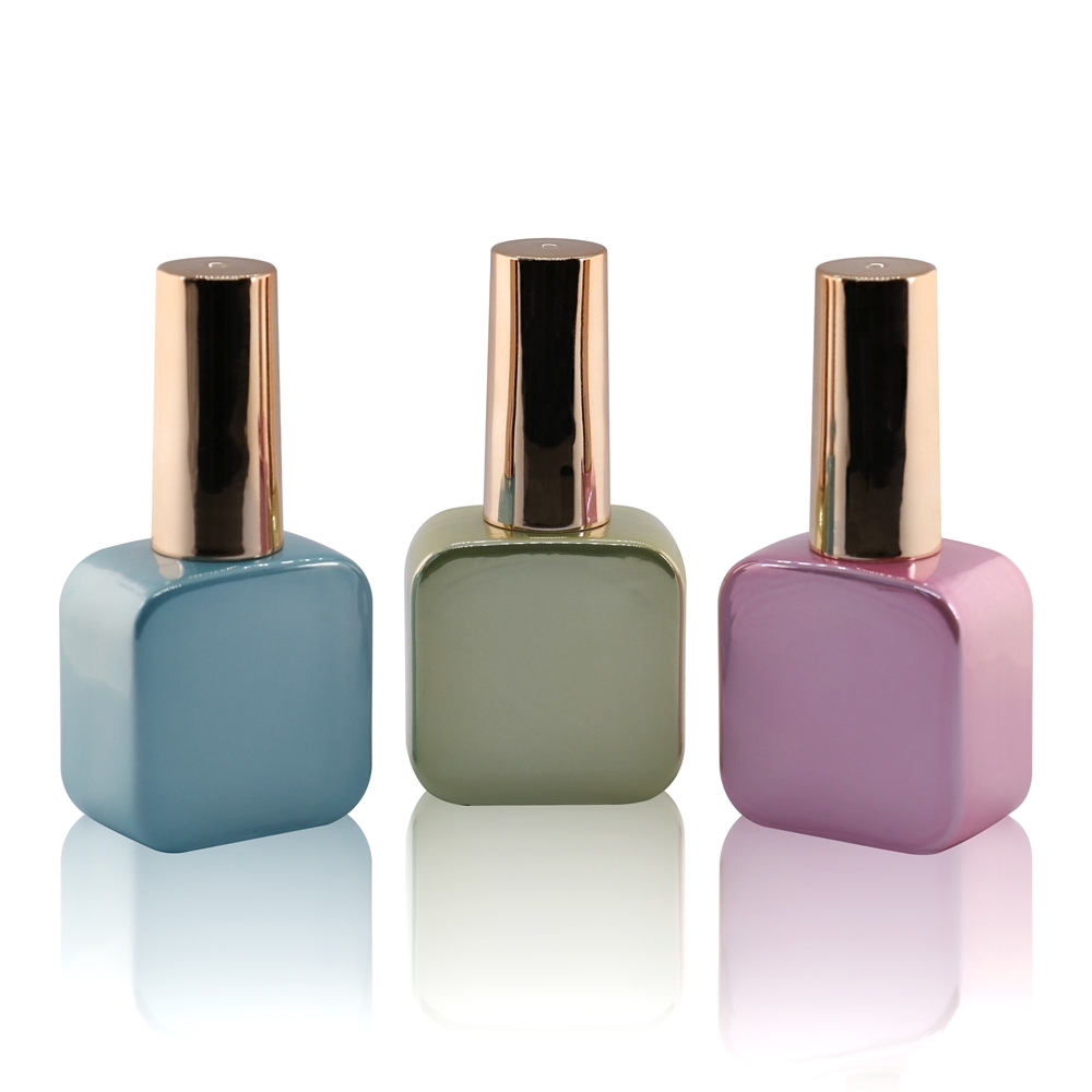 manufacturer wholesale 7ml 8ml 10ml 12ml packaging unique pink empty cosmetic gel nail polish glass bottles