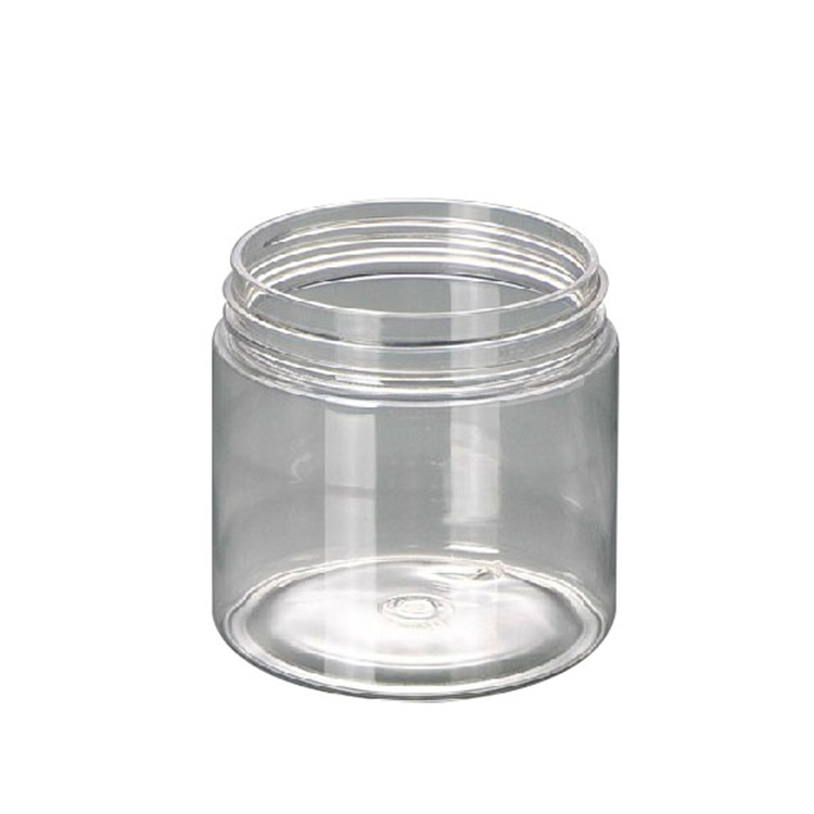 manufacturers 50g 100g 150g 200g pet material cosmetic jar clear pet plastic cream jar with pink lid