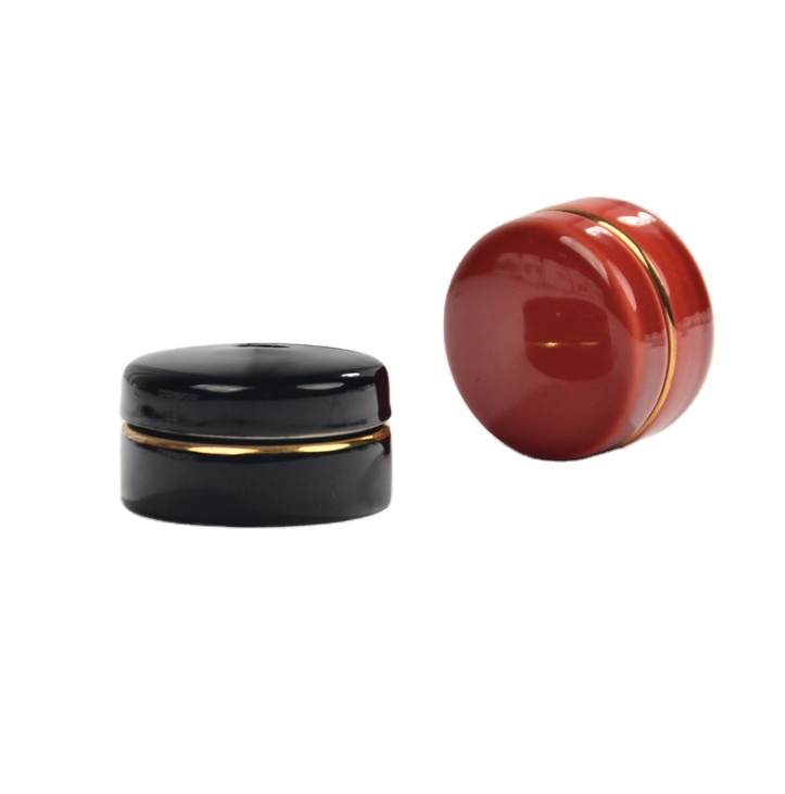 manufacturers pink red  black white lotion ceramic eye cream jar