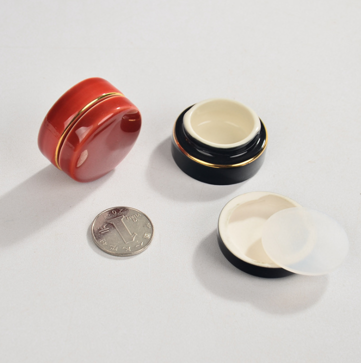 manufacturers pink red black white lotion ceramic eye cream jar