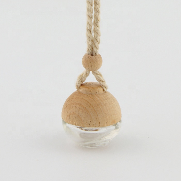 manufacturers round apple shape car diffuser perfume bottle with wooden cap