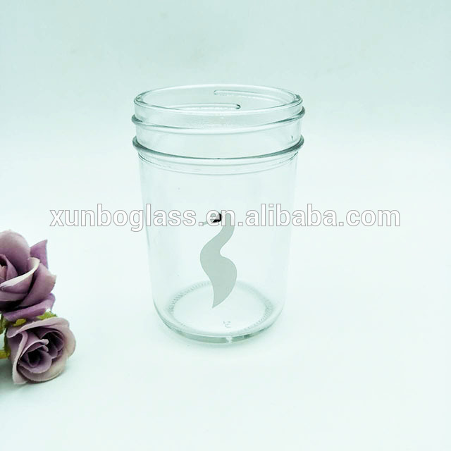 mason Glass Jar for jam canning glass jar with customer logo wholesale 4oz 8 oz 100ml 220ml
