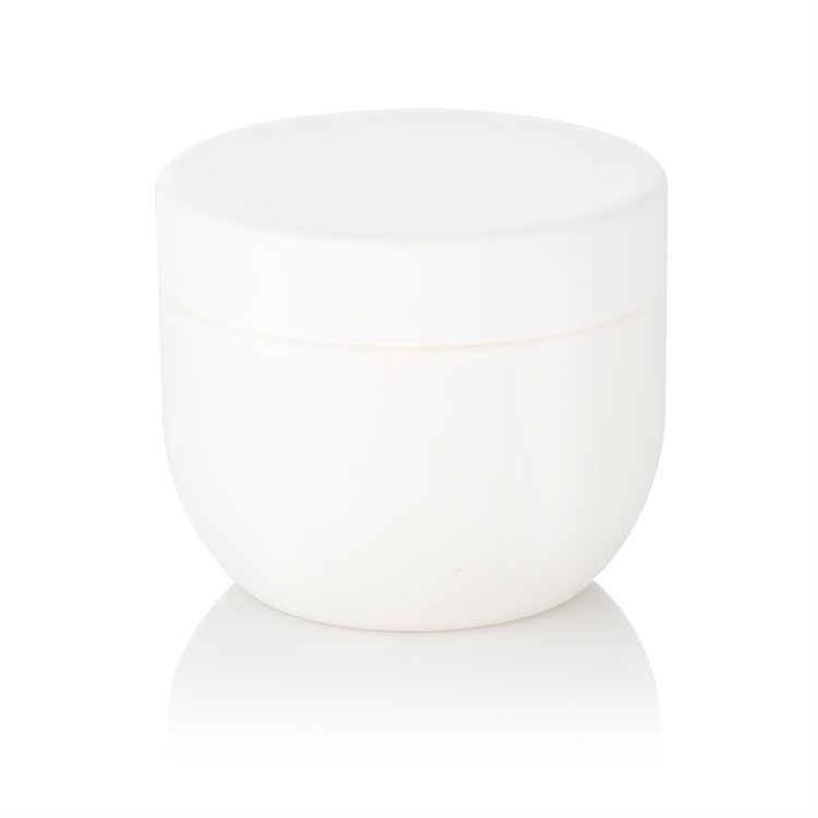 mat white plastic cream jar 250ml facial mask double wall plastic cream jar package wholesale
