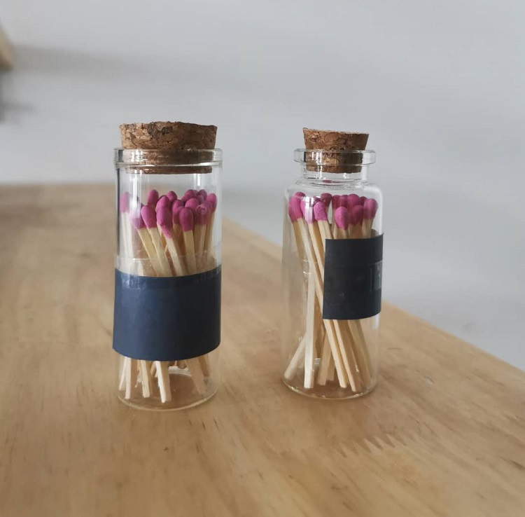 matches bottle custom matchbox glass bottle
