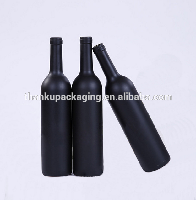 matt black and bright black wine bottles for wine elegant classic