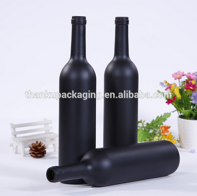 matt black and bright black wine bottles for wine elegant classic