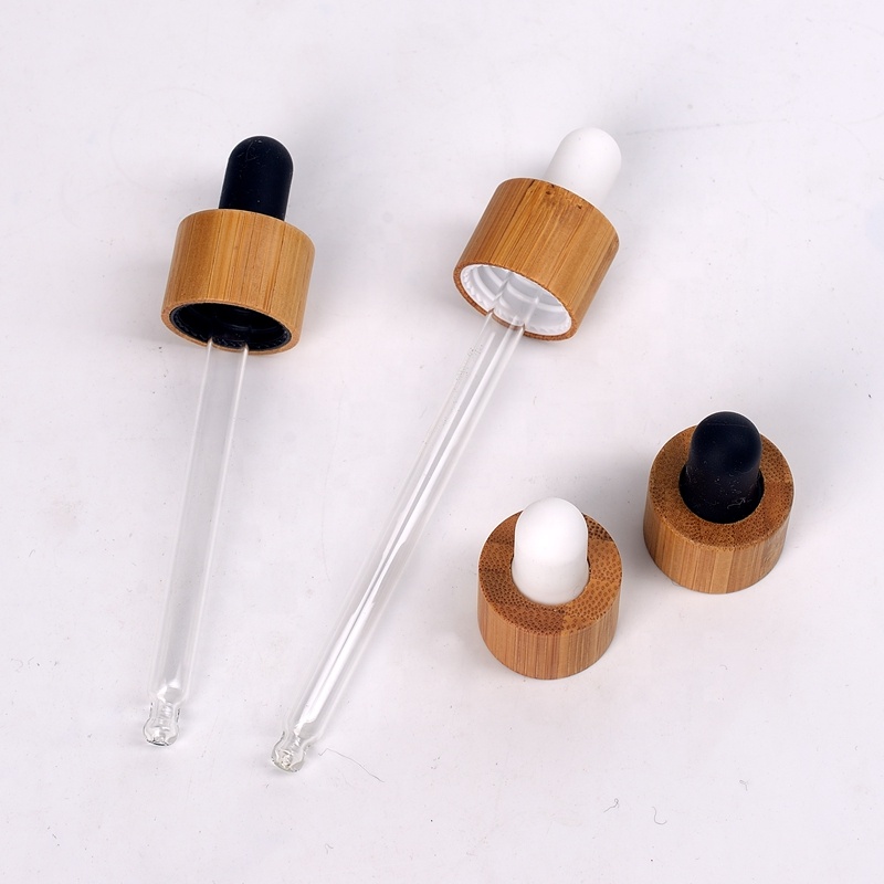 matt black glass bamboo bottles 15ml 20ml 30ml 50ml 100ml matte black glass essential oil bottles with bamboo wood dropper