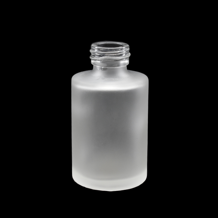 matt cosmetic 10ml 20ml 50ml 30ml flat shoulder frosted clear glass dropper bottle for essential oil