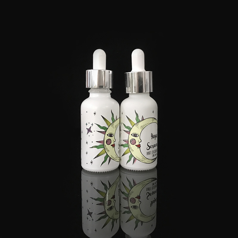 matt cosmetic 10ml 20ml 50ml 30ml flat shoulder frosted transparent glass dropper bottle for essential oil