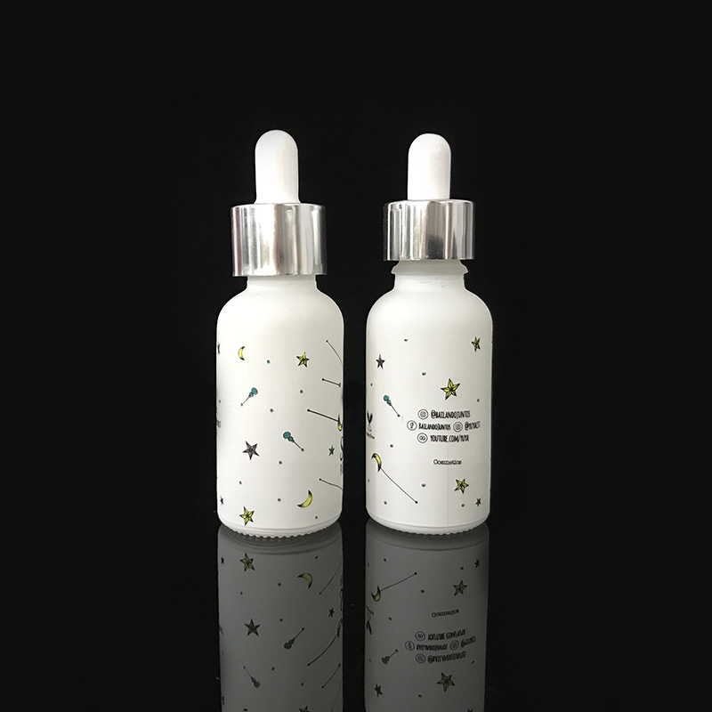 matt cosmetic 10ml 20ml 50ml 30ml flat shoulder frosted transparent glass dropper bottle for essential oil