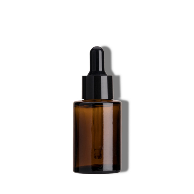 matt cosmetic 30ml flat shoulder frosted clear glass dropper bottle for essential oil