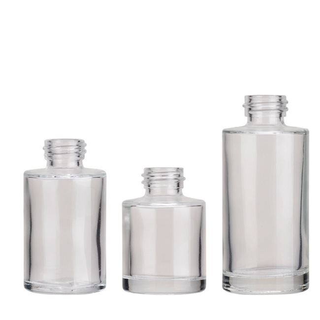 matt cosmetic 30ml flat shoulder frosted clear glass dropper bottle for essential oil