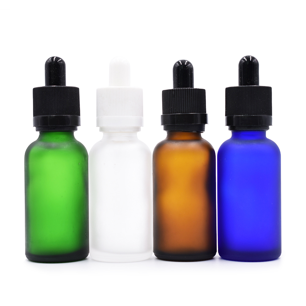 matt frosted amber blue clear black and green glass dropper bottle 5ml 10ml 15ml 20ml 30 ml 50ml 60ml 100ml for essential oil
