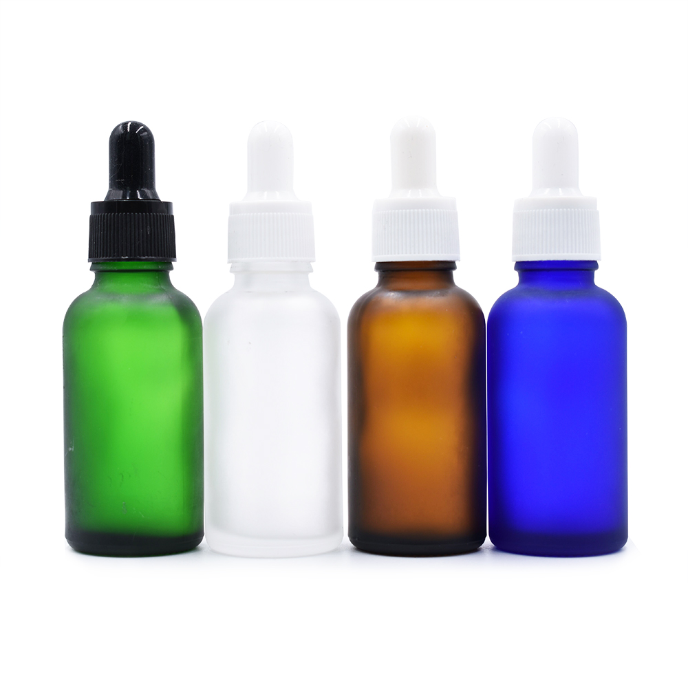 matt frosted amber blue clear black and green glass dropper bottle 5ml 10ml 15ml 20ml 30 ml 50ml 60ml 100ml for essential oil