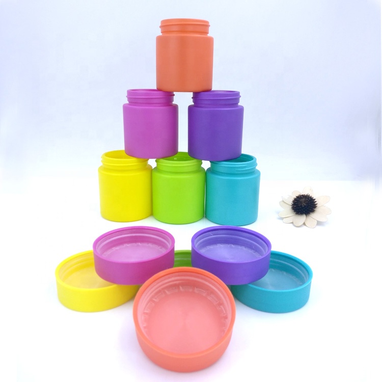 matt frosted orange kush container herb spice bottle 1oz 2oz 3oz 4oz 5oz 8oz empty cbd child proof glass jar with CR cap for nut