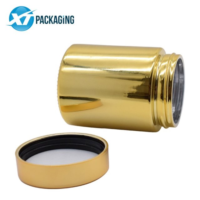 matt gloss gold child resistant cap small 2oz 3oz 4oz glass jar shiny silver plastic screw lid jars packaging