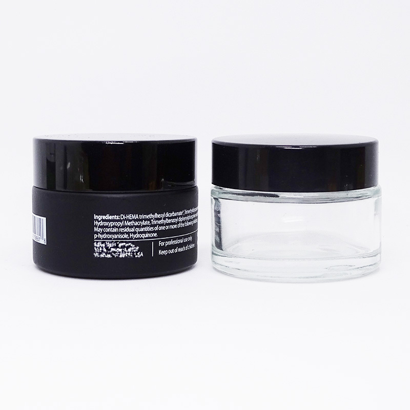 matte black and frosted green container face cream packaging 30g 30ml cosmetic glass jar frosted