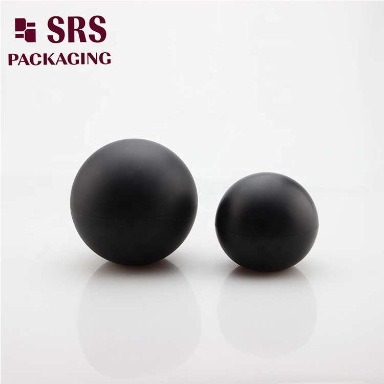 matte black ball cosmetic face mask cream container plastic 50ml hair jar