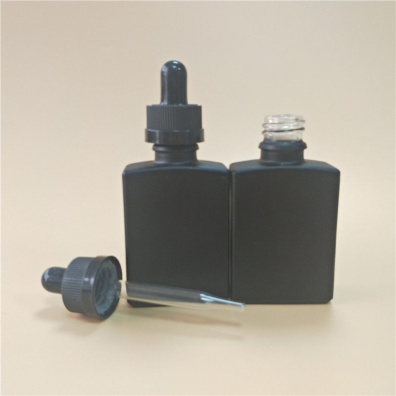 matte black beard oil bottles square 1oz matte black glass bottles with dropper rectangle 30ml glass dropper bottle