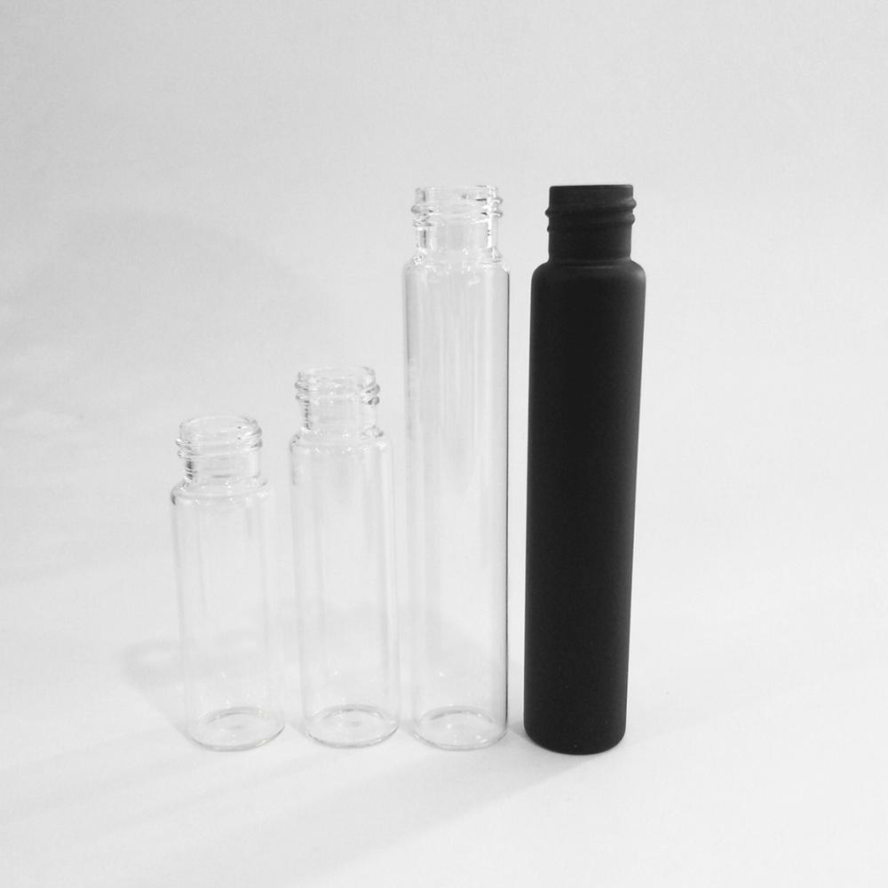 matte black child proof tube custom printed logo single clear pre-roll glass joint tubes packaging