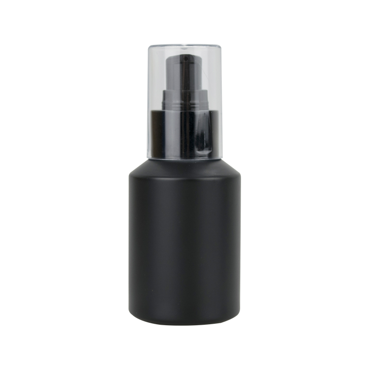 matte black glass bottle 60ml 2oz glass bottle with pump