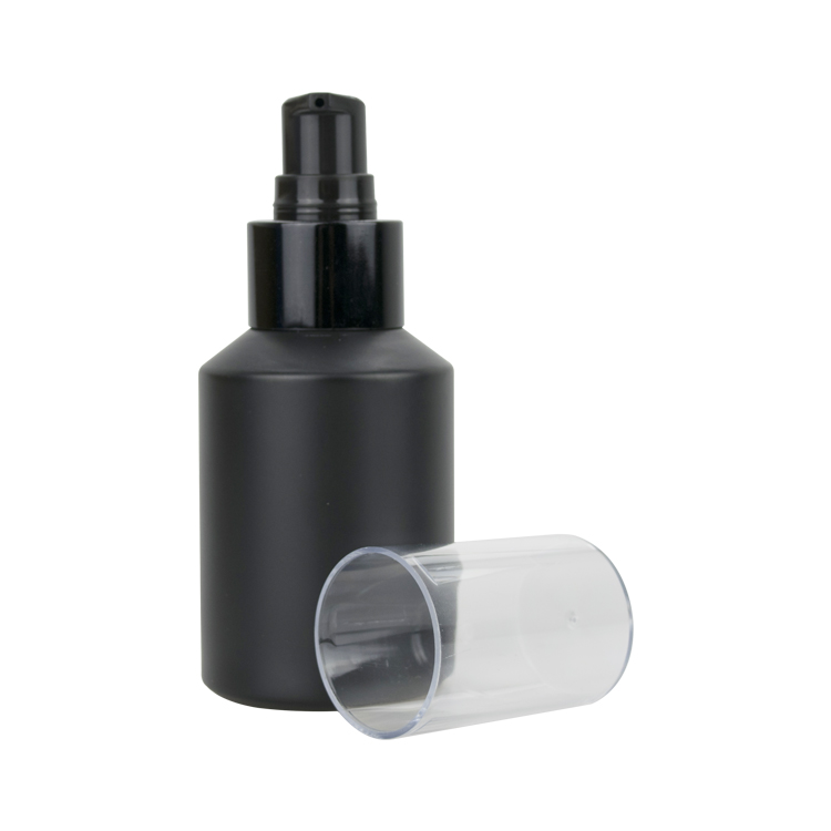 matte black glass bottle 60ml 2oz glass bottle with pump