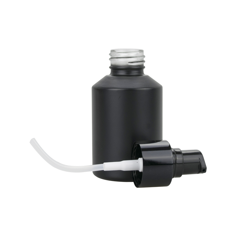 matte black glass bottle 60ml 2oz glass bottle with pump