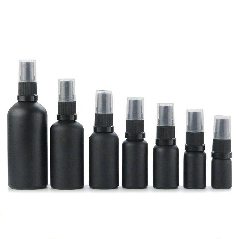 matte black glass essential oil perfume spray bottles 5ml 10ml 15ml 20ml 30ml 50ml 100ml matte black glass sprayer bottle