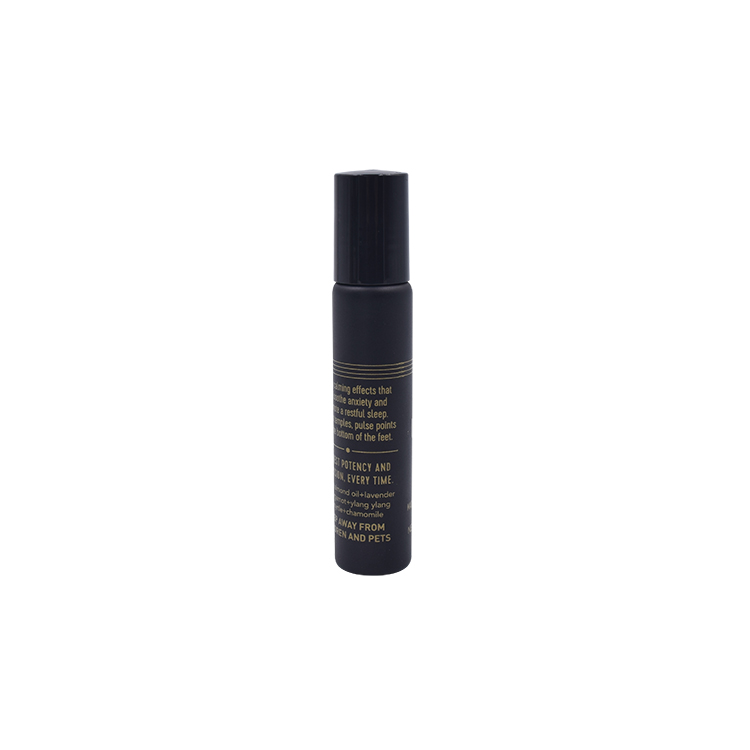 matte black glass tube perfume deodorant bottle 5ml 10ml stainless steel roll on bottle essential oil packing