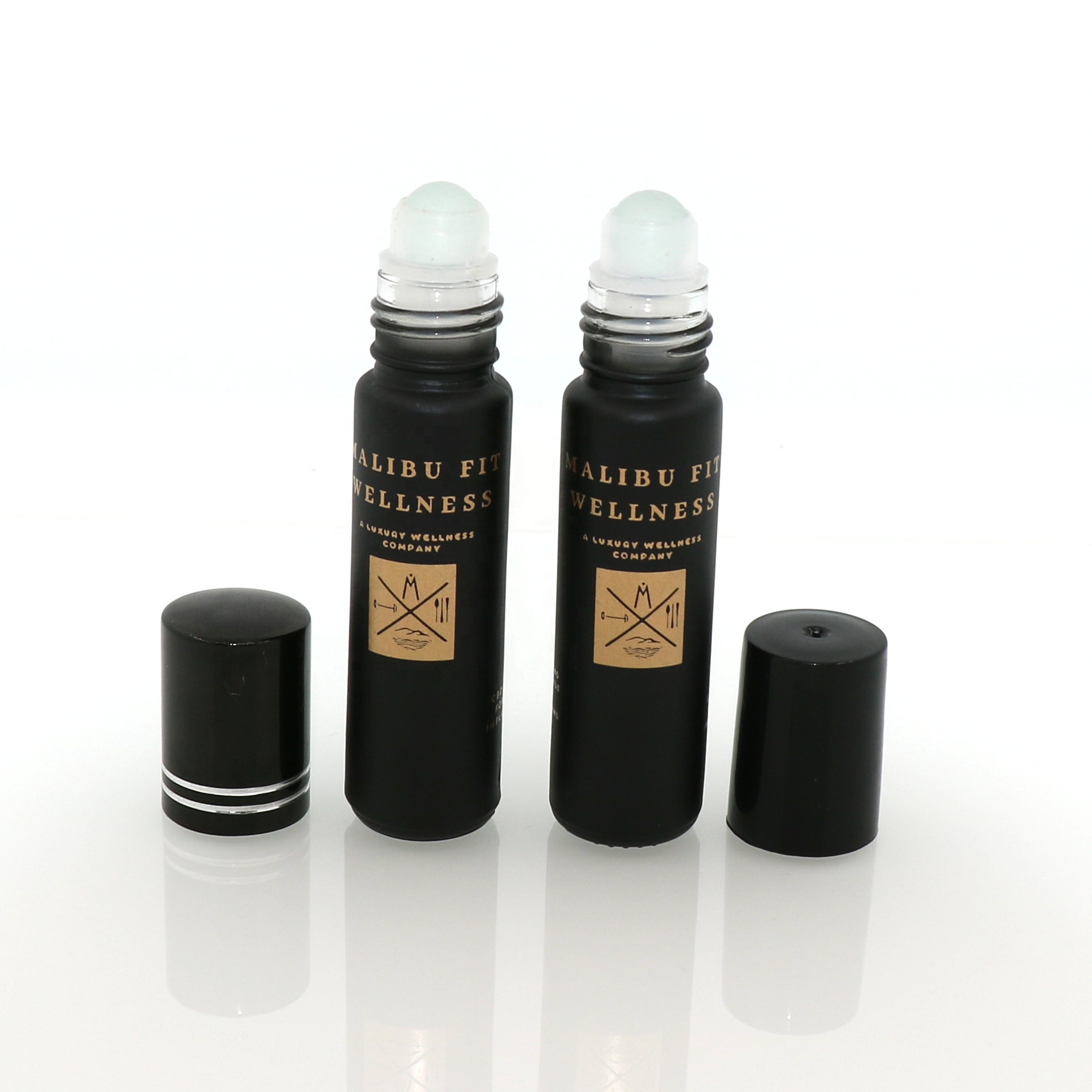 matte black roller/roll on perfume bottle with black cap 5ml 7ml 8ml glass perfume bottles 10ml 15ml