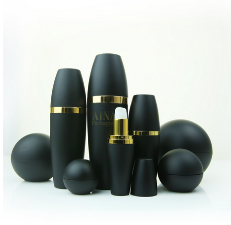 matte black round ball luxury sets 3g 5g 10g 15g 20g China mist sprayer 1oz 2oz 4oz cosmetic packaging cosmetic bottle jar