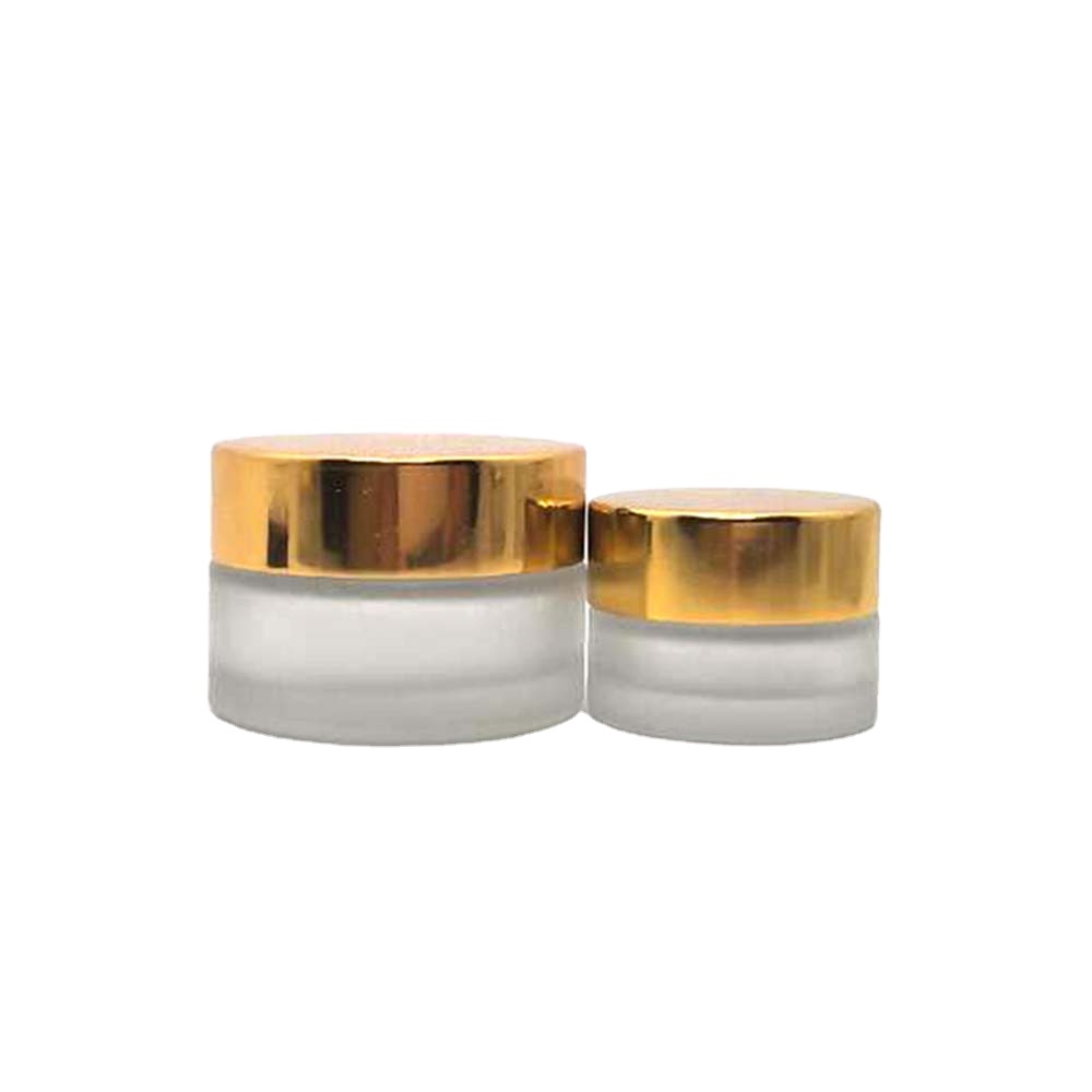 matte clear glass cosmetic Customized cosmetic body cream container glass cream jar 5g 10g 15g 30g