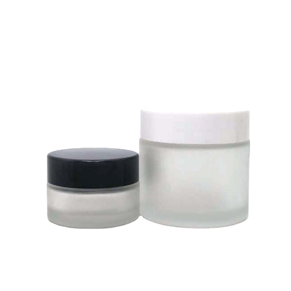 matte clear glass cosmetic Customized cosmetic body cream container glass cream jar 5g 10g 15g 30g
