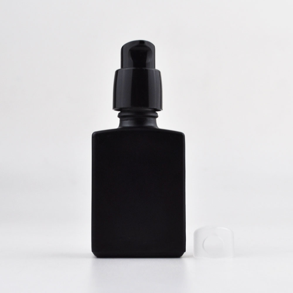 matte color cosmetic body cream glass bottle with pump 30 ml