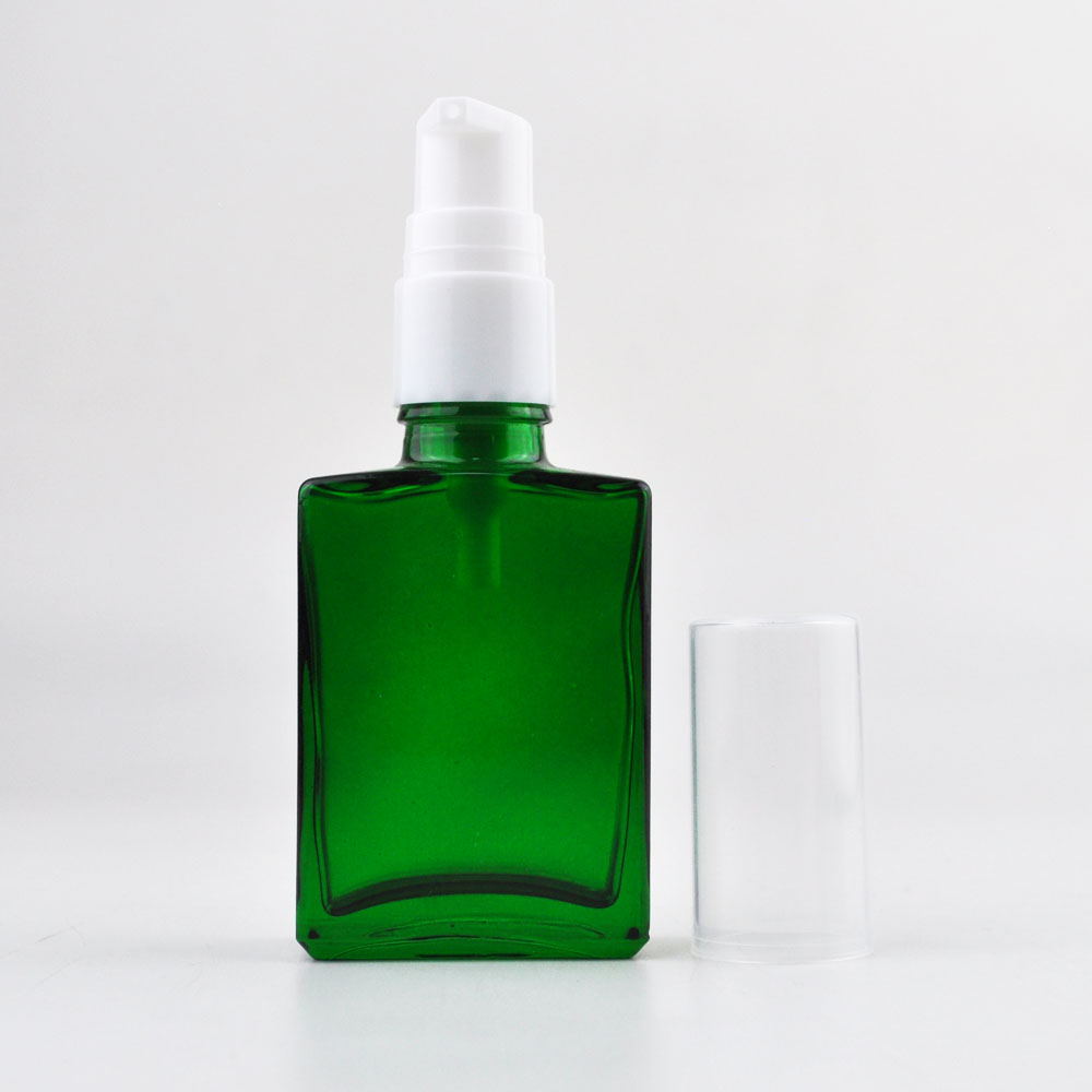 matte color cosmetic body cream glass bottle with pump 30 ml