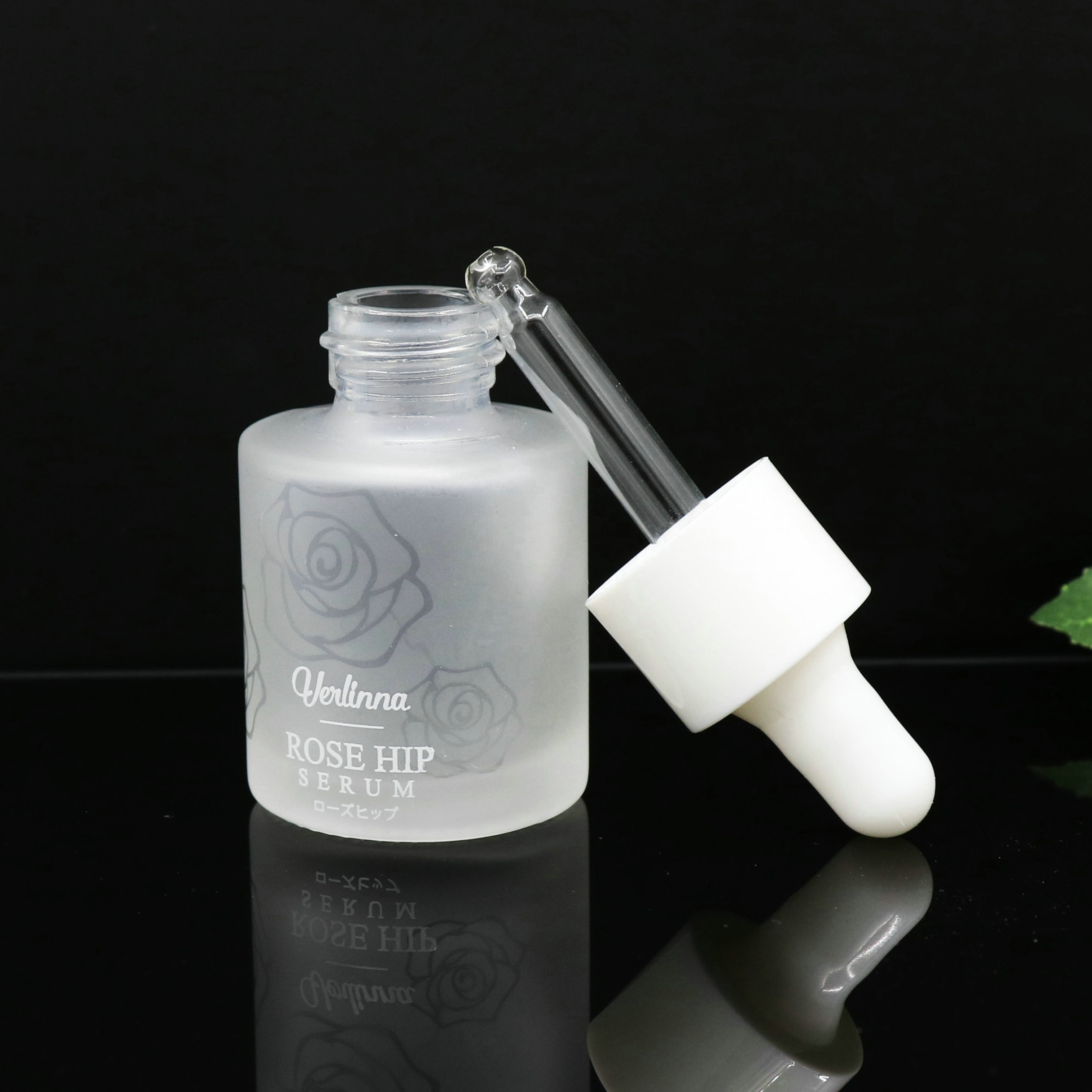 matte cosmetic 20ml 30ml 40ml 50ml flat shoulder frosted clear glass dropper bottle for facial serum skin care packaging