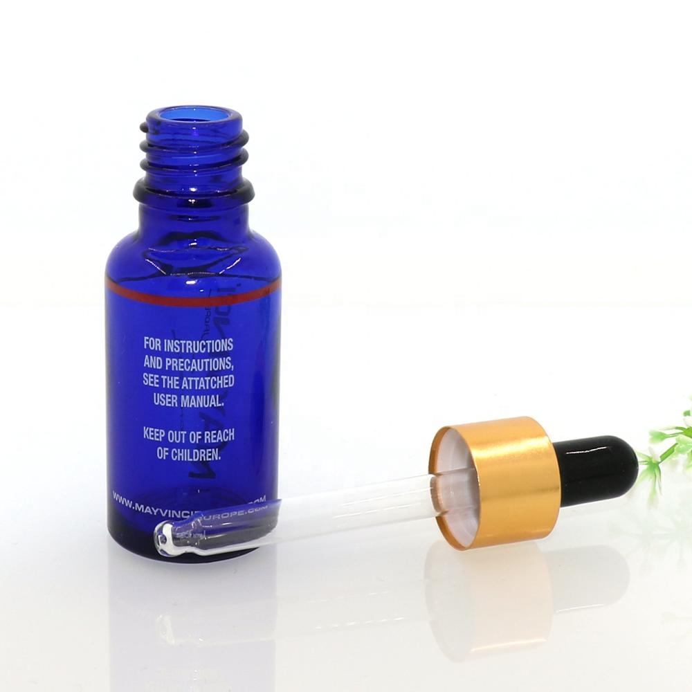 matte frosted blue glass dropper cosmetics bottles 5ml 10ml 15ml 20ml 30ml 50ml 100ml