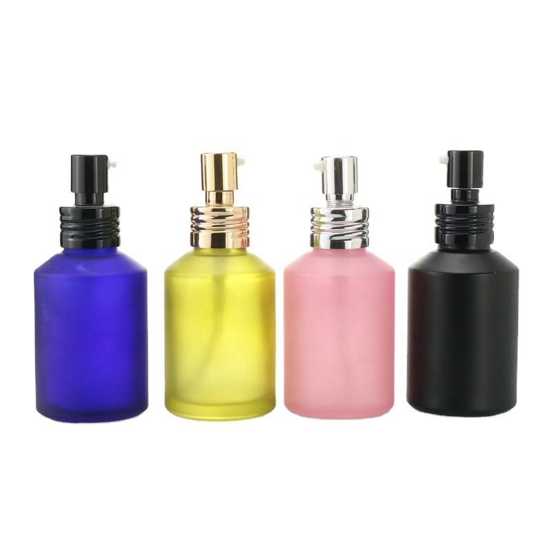 matte frosted cosmetic glass bottle sets glass for skincare face cream lotion  bottle