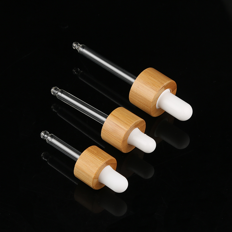 matte frosted essential oil glass bottle with bamboo dropper cap