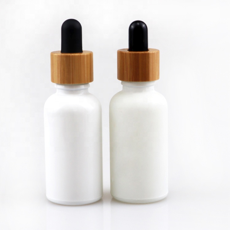 matte white glass bottles 10ml 30ml CBD white bottles white glass cosmetic set