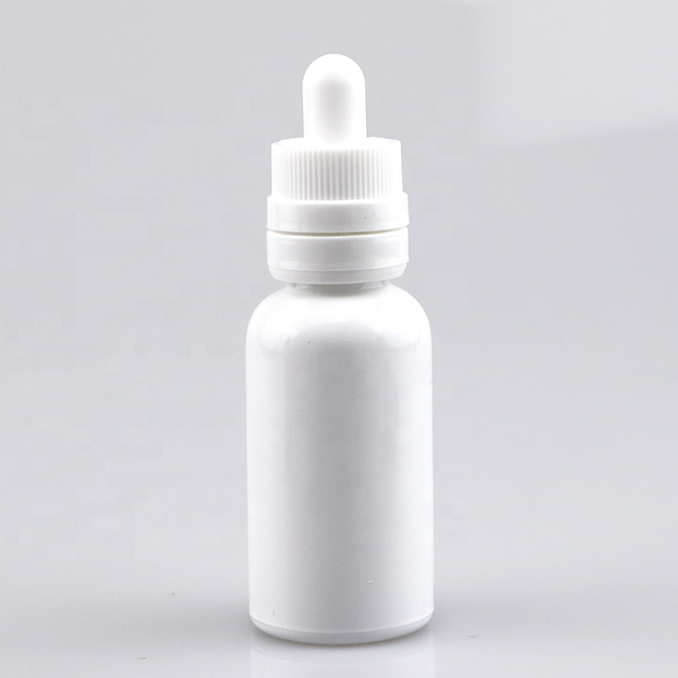 matte white glass bottles 10ml 30ml CBD white bottles white glass cosmetic set