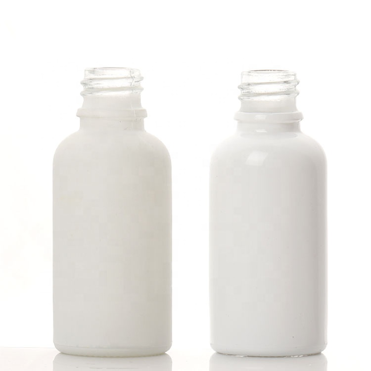 matte white glass bottles 10ml 30ml CBD white bottles white glass cosmetic set