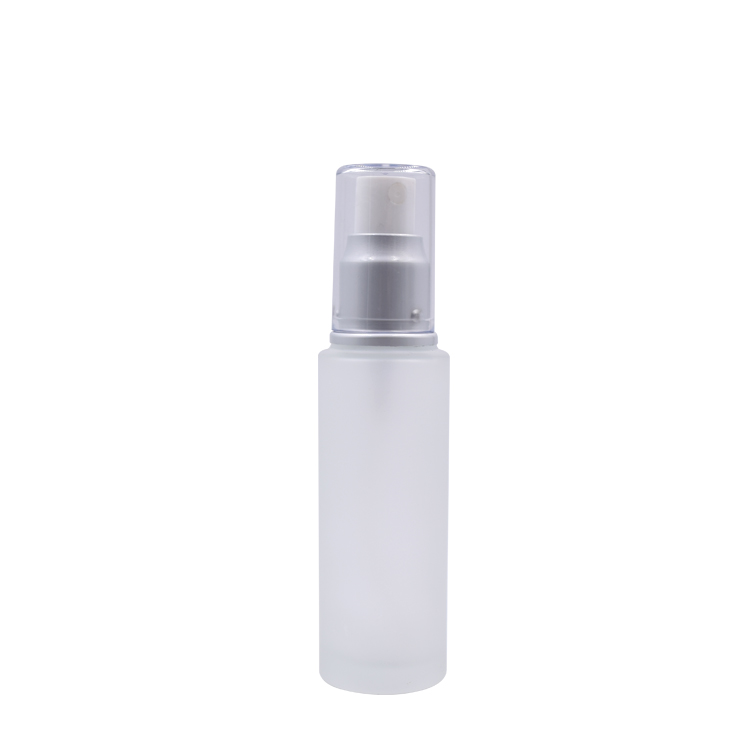 matte white luxury serum packaging 20ml 30ml 50ml 100ml natural round clear frosted diffuser glass vase bottle with spray