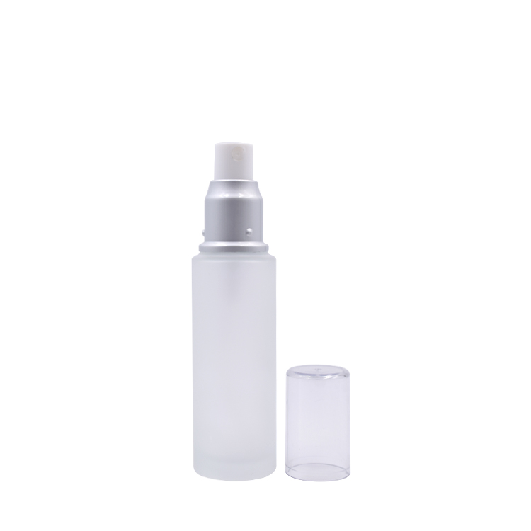 matte white luxury serum packaging 20ml 30ml 50ml 100ml natural round clear frosted diffuser glass vase bottle with spray