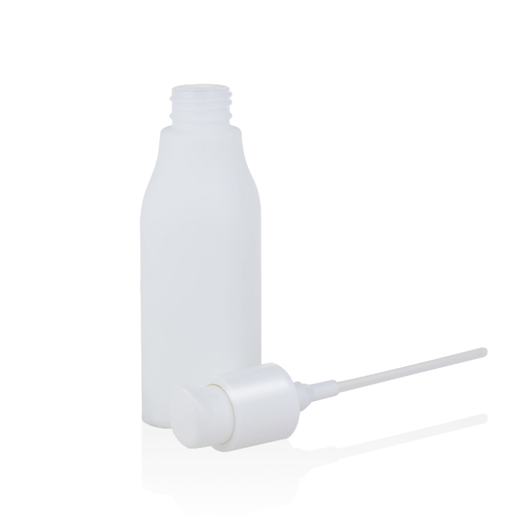 matte white square glass cosmetic pump bottle 100ml 40ml for face cream