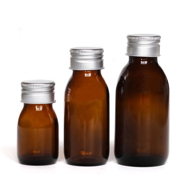 medical use 30ml 60ml 100ml Amber Syrup pharmaceutical oral liquid glass bottle