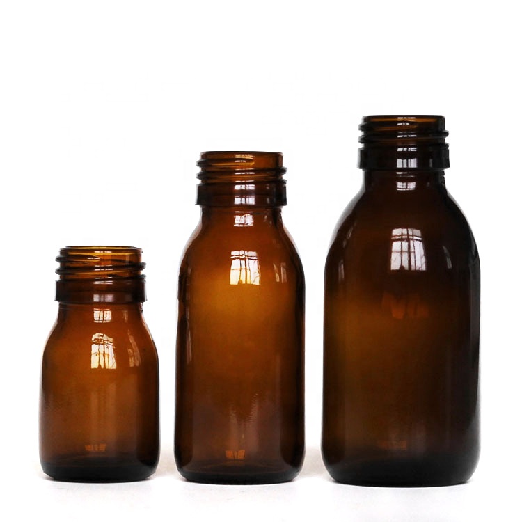 medical use 30ml 60ml 100ml Amber Syrup pharmaceutical oral liquid glass bottle