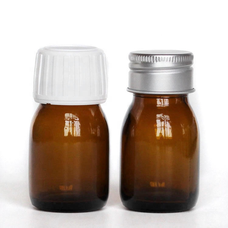 medical use 30ml 60ml 100ml Amber Syrup pharmaceutical oral liquid glass bottle