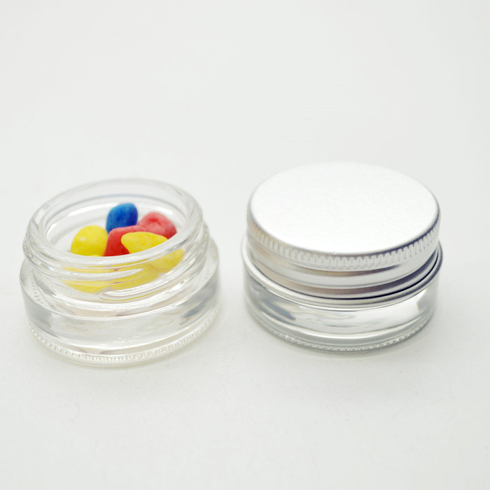 metal cap 5ml cosmetic sample glass jar